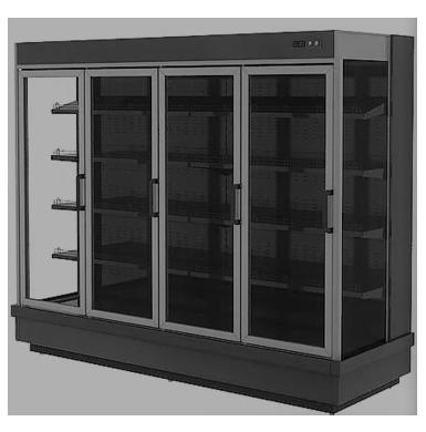 Холодильная горка Немига П2 Cube1 RD 125 ВСн (универсальная, распашные двери)